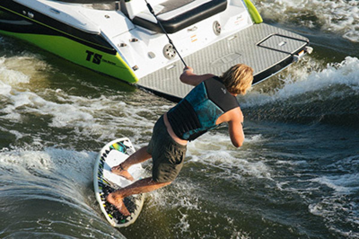 Image 0255: Four Winns TS242 wake surfing